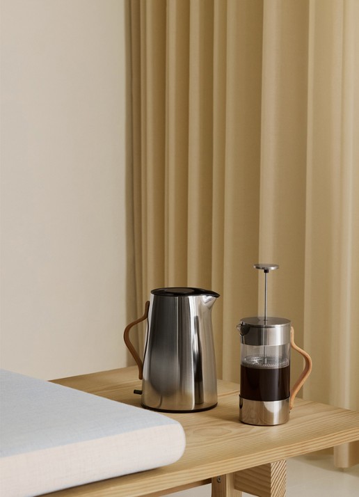 Stelton Emma French Press koffiemaker - achterkant zilver