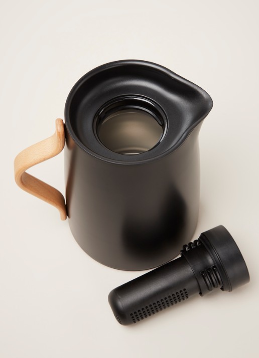 Stelton Emma Tea thermoskan met theefilter 1 liter - detail zwart