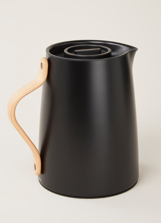 Stelton Emma Tea thermoskan met theefilter 1 liter - voorkant 3 zwart