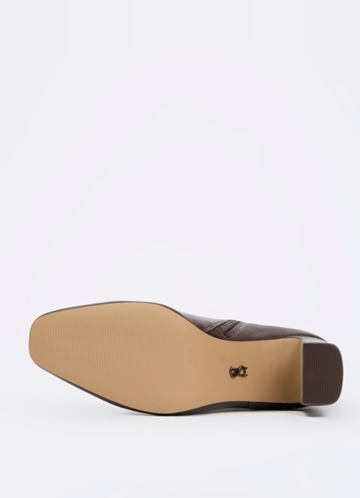 Steve Madden Adelisa enkellaarsje - detail 4 donkerbruin