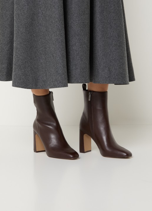 Steve Madden Adelisa enkellaarsje - voorkant 2 donkerbruin