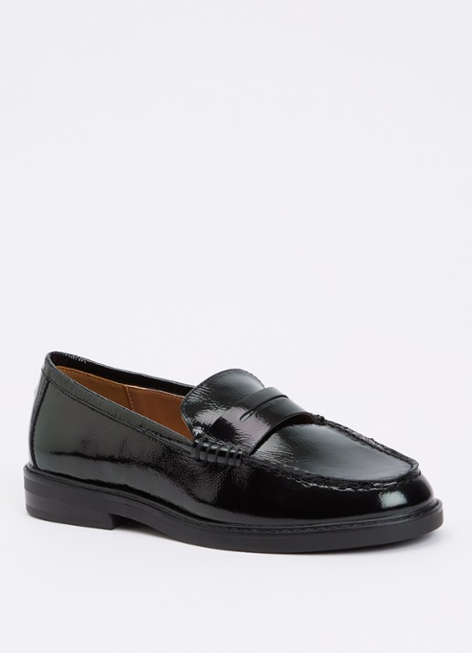 Steve Madden Adison loafer van suède met panterprint