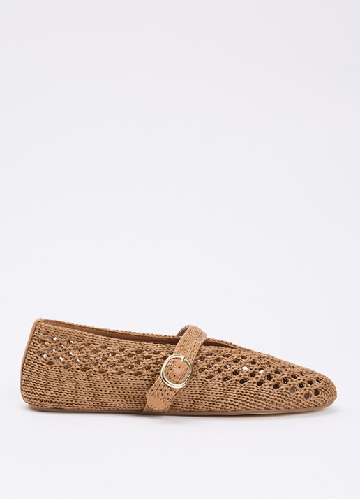 Steve Madden Alara ballerina met gebreid bovenwerk