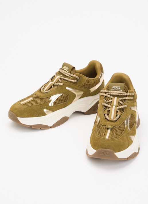 Steve Madden Ample sneaker met suède details - detail 2 khaki
