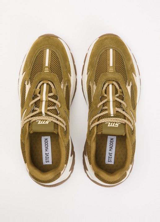 Steve Madden Ample sneaker met suède details - detail 3 khaki