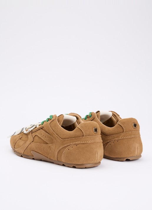 Steve Madden Asiel sneaker van suède - achterkant 6 camel