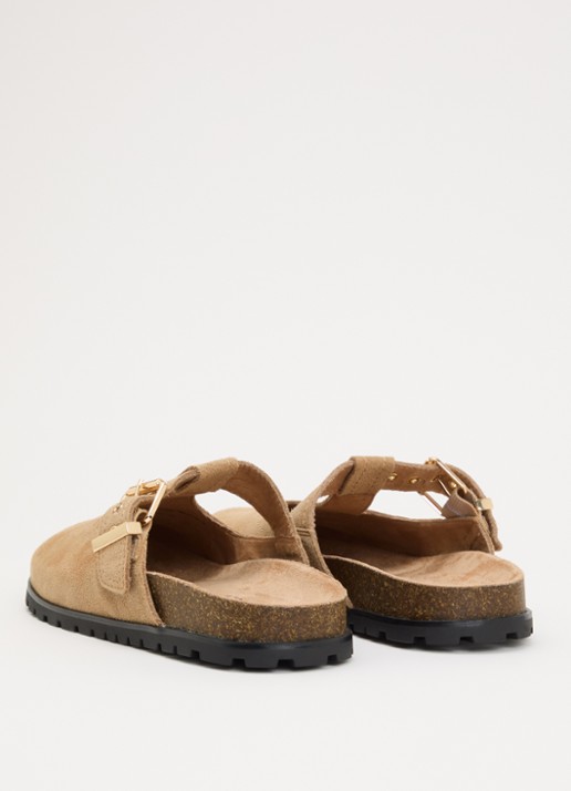 Steve Madden Atticus muiltje van suède - achterkant 4 beige
