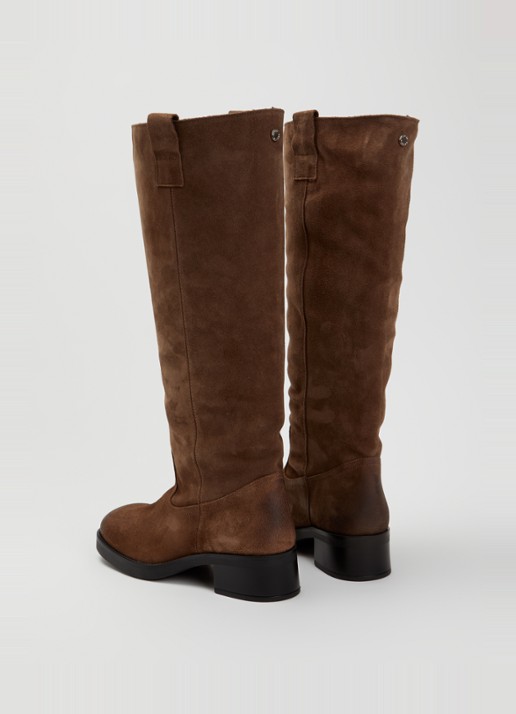 Steve Madden Banner laars van suède - achterkant 3 lichtbruin