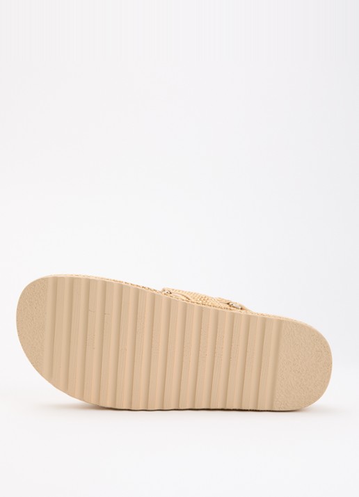Steve Madden Bigmona sandaal van raffia - detail 3 beige