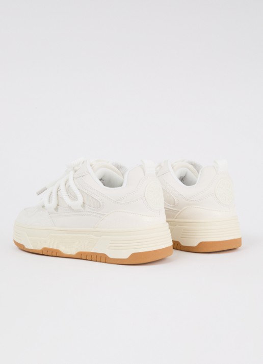 Steve Madden Boomer sneaker met logo - achterkant 3 wit