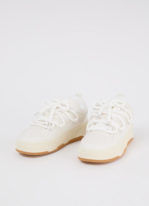 Steve Madden Boomer sneaker met logo - detail 4 wit