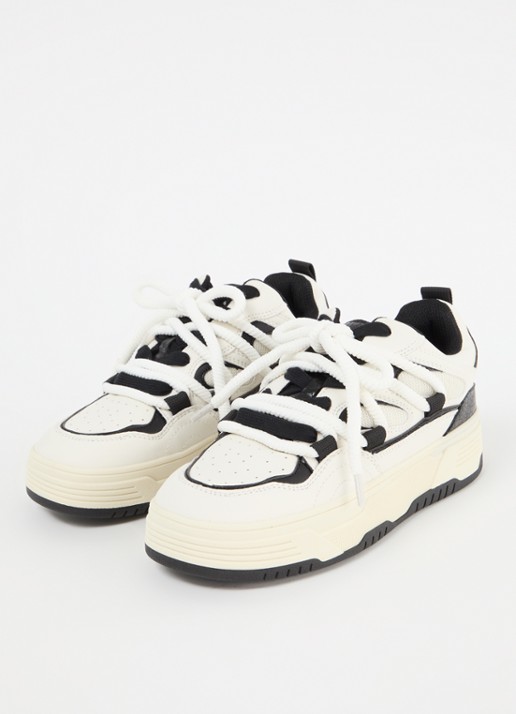Steve Madden Boomer sneaker met logo - detail 4 gebroken wit