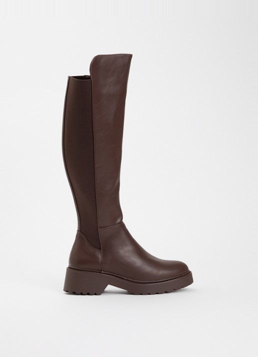 Steve Madden Callback laars - voorkant 3 chocoladebruin