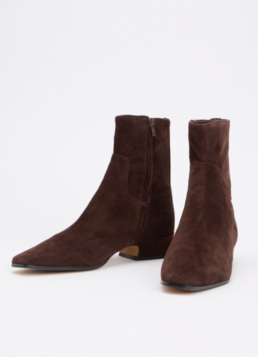 Steve Madden Dusty enkellaarsje van suède - detail 3 donkerbruin