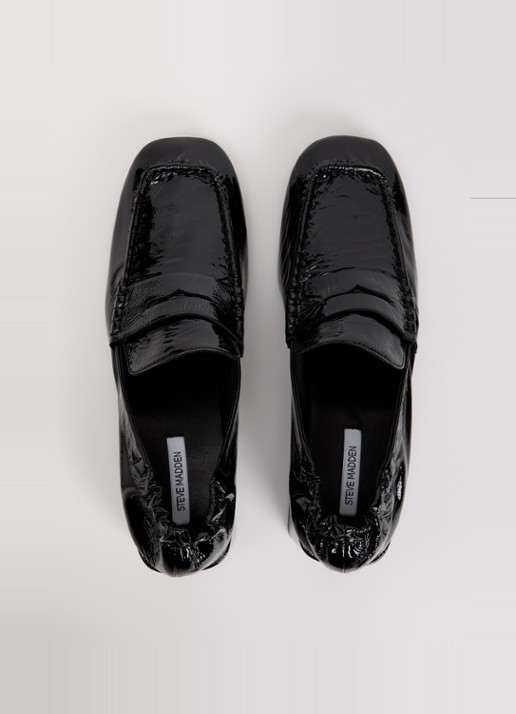 Steve Madden Estee loafer van lakleer - detail 2 zwart