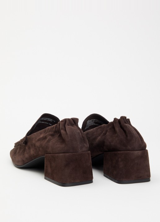 Steve Madden Estee pump van suède - achterkant 2 donkerbruin