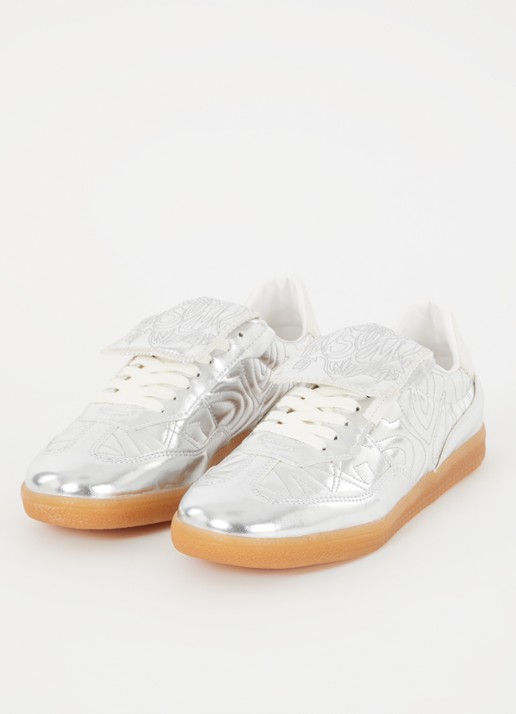 Steve Madden Euphoria sneaker met metallic finish - detail 2 zilver