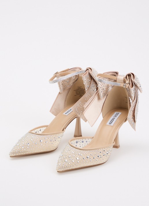 Steve Madden Fiorela-mr pump met strass en strikdetail - detail 3 beige
