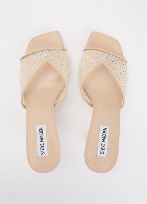 Steve Madden Ivie-mr muiltje met strass - detail 3 beige