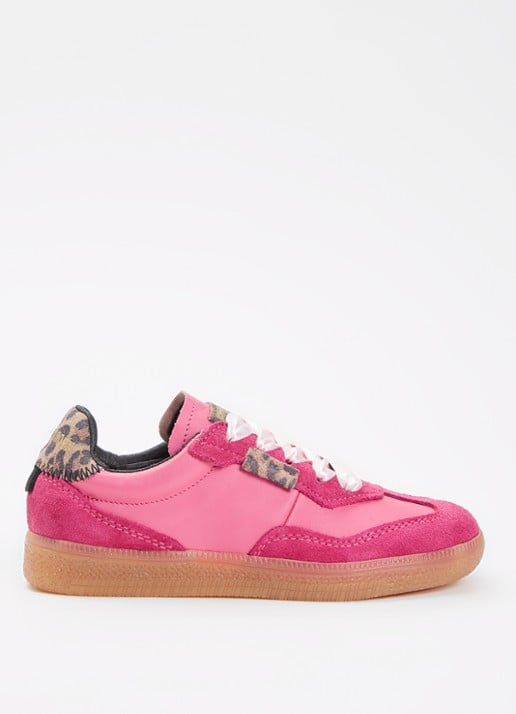 Steve Madden Jemporia-S sneaker met suède details - voorkant 2 roze