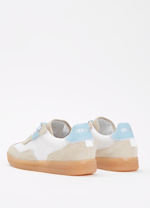 Steve Madden Jemporia sneaker met suède details - achterkant 3 beige