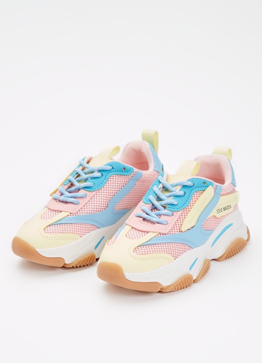 Steve Madden Jpossession sneaker met mesh detail - voorkant 3 roze