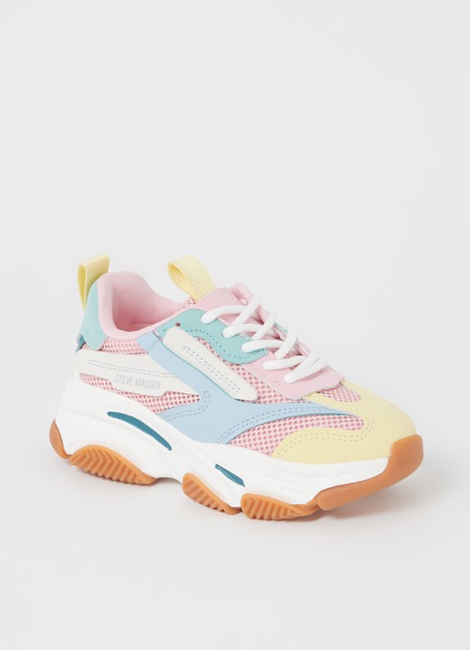 Steve Madden JPossession sneaker met mesh details - voorkant roze