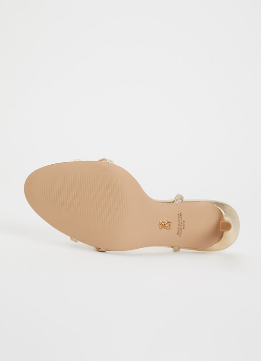 Steve Madden Jypsey-cn sandalette van leer met metallic finish - detail 5 goud