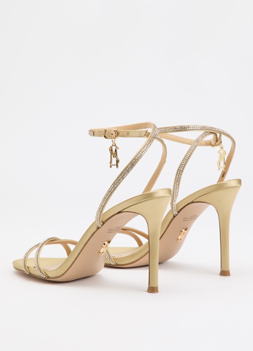Steve Madden Jypsey sandalette met strass - achterkant goud