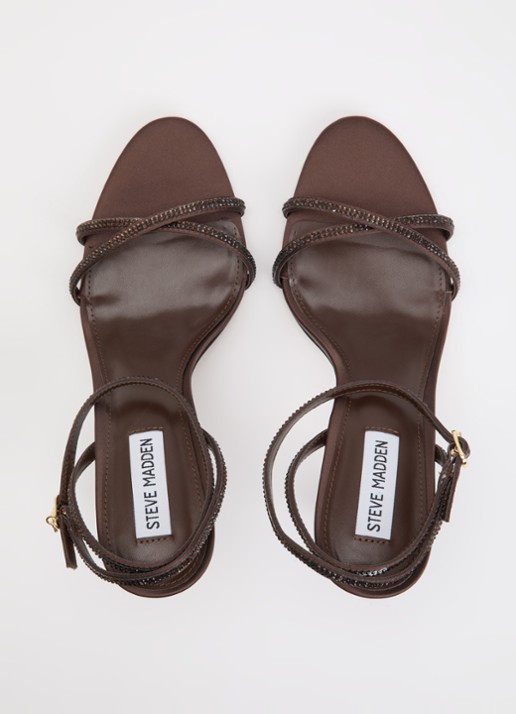 Steve Madden Jypsey sandalette met strass - detail 3 donkerbruin
