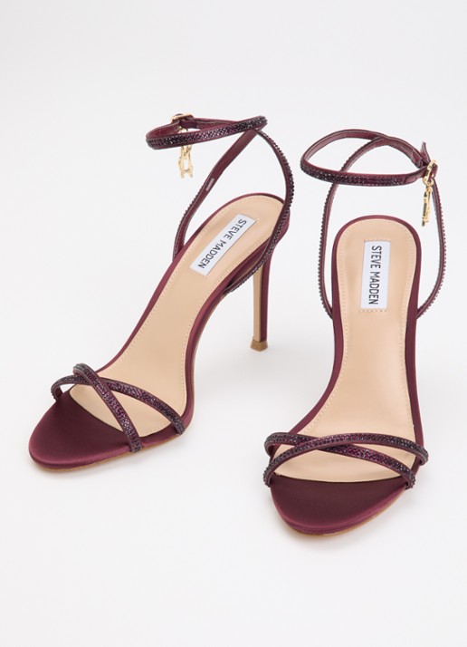 Steve Madden Jypsey sandalette met strass - detail 2 bordeauxrood