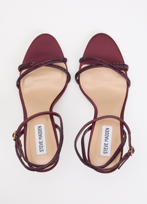 Steve Madden Jypsey sandalette met strass - detail 3 bordeauxrood