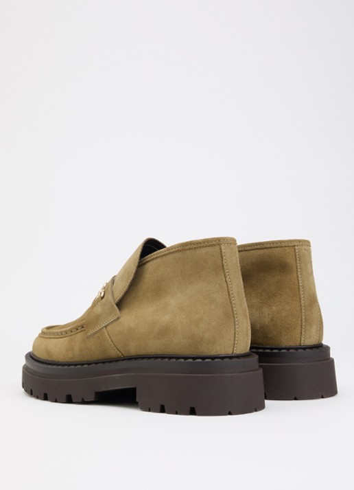 Steve Madden Karima enkellaarsje van suède - achterkant 2 mosgroen