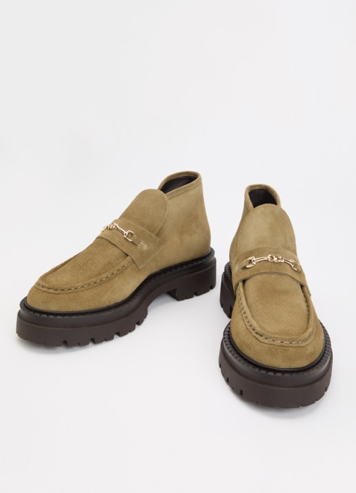 Steve Madden Karima enkellaarsje van suède - detail 3 mosgroen