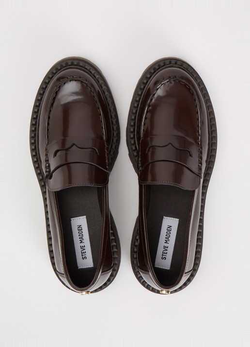 Steve Madden Katja loafer - detail 2 chocoladebruin