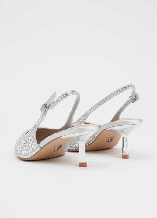 Steve Madden Korra-R slingback met strass - achterkant zilver
