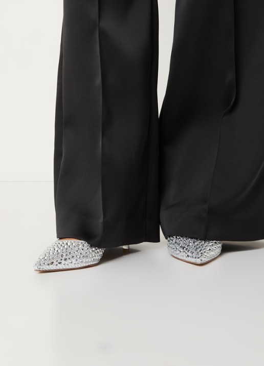 Steve Madden Korra-R slingback met strass - voorkant 6 zilver