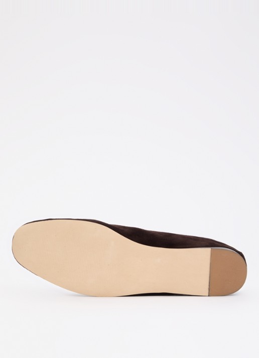 Steve Madden Leni ballerina van suède  - detail 4 donkerbruin