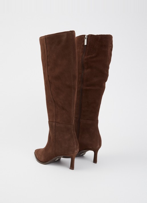 Steve Madden Lucid laars van suède - achterkant 5 donkerbruin