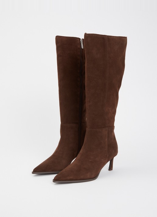 Steve Madden Lucid laars van suède - detail donkerbruin