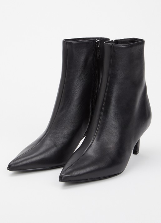Steve Madden Lulah enkellaarsje van leer - detail zwart