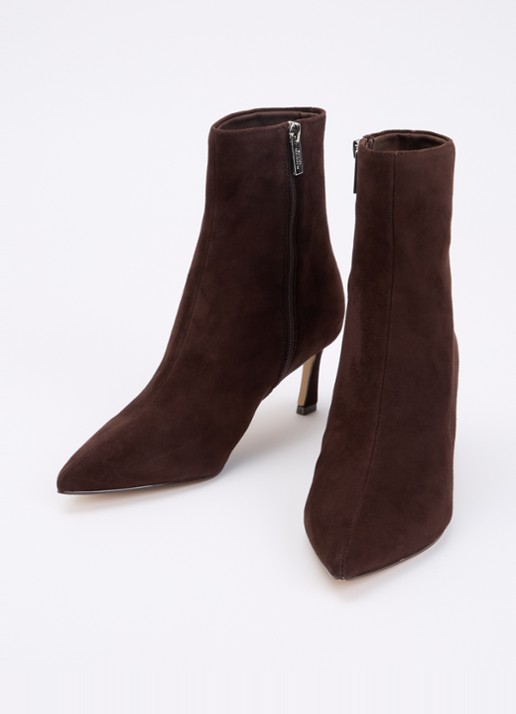 Steve Madden Lulah enkellaarsje van suède - detail donkerbruin