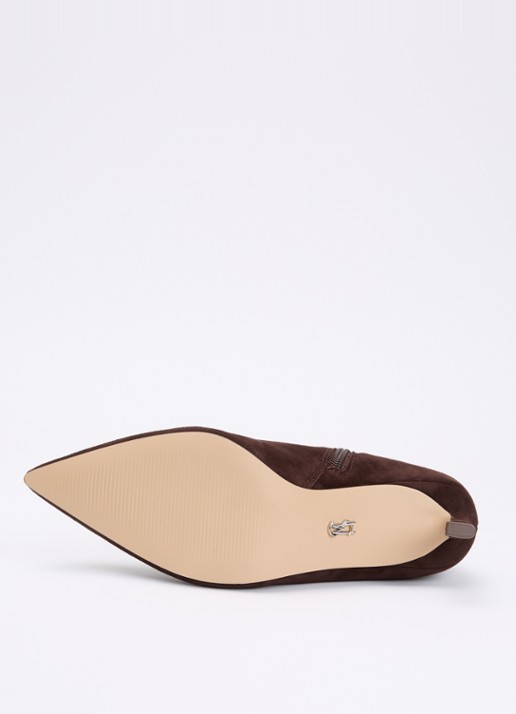 Steve Madden Lulah enkellaarsje van suède - detail 2 donkerbruin