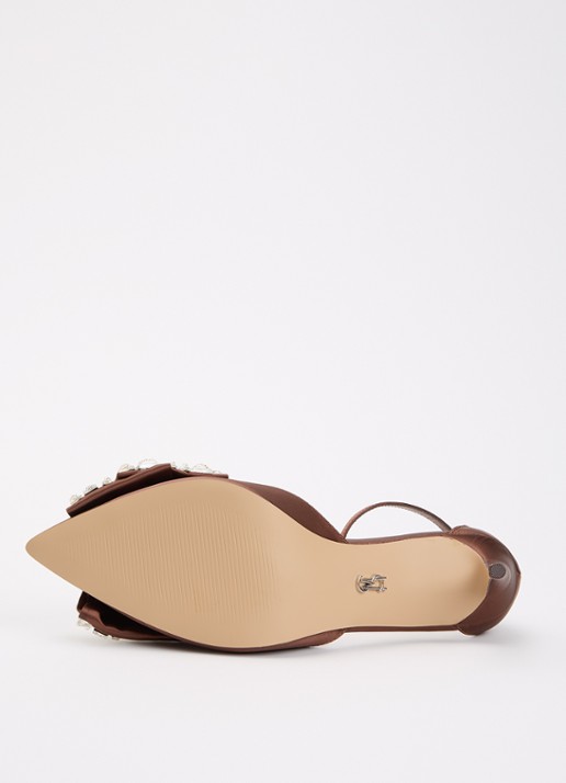 Steve Madden Lumma sandalette met strass en strik detail - detail 4 bruin