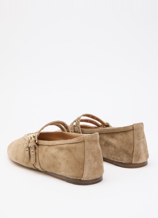 Steve Madden Lydia ballerina van suède - achterkant 5 beige