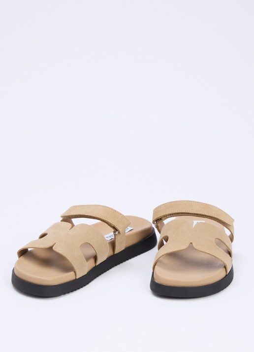 Steve Madden Missile slipper van suède - detail 2 khaki