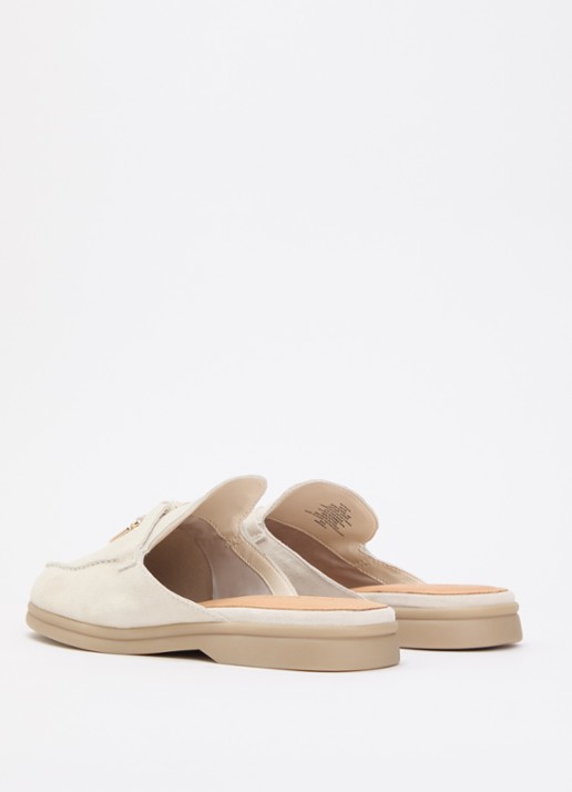 Steve Madden Patrizia loafer van suède - achterkant 5 wit