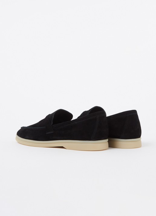 Steve Madden Portland loafer van suède - achterkant zwart