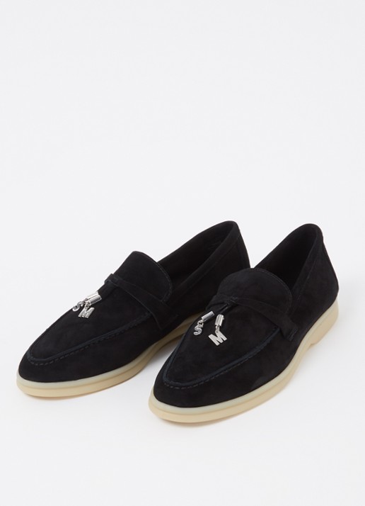 Steve Madden Portland loafer van suède - detail 2 zwart