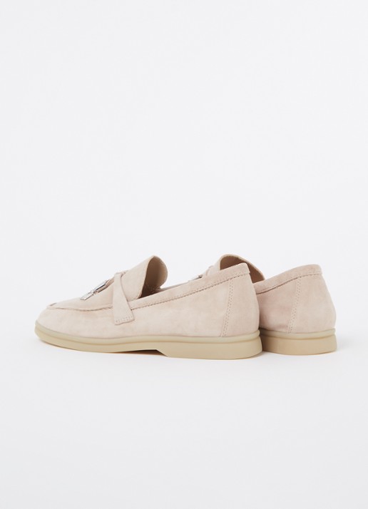 Steve Madden Portland loafer van suède - achterkant beige